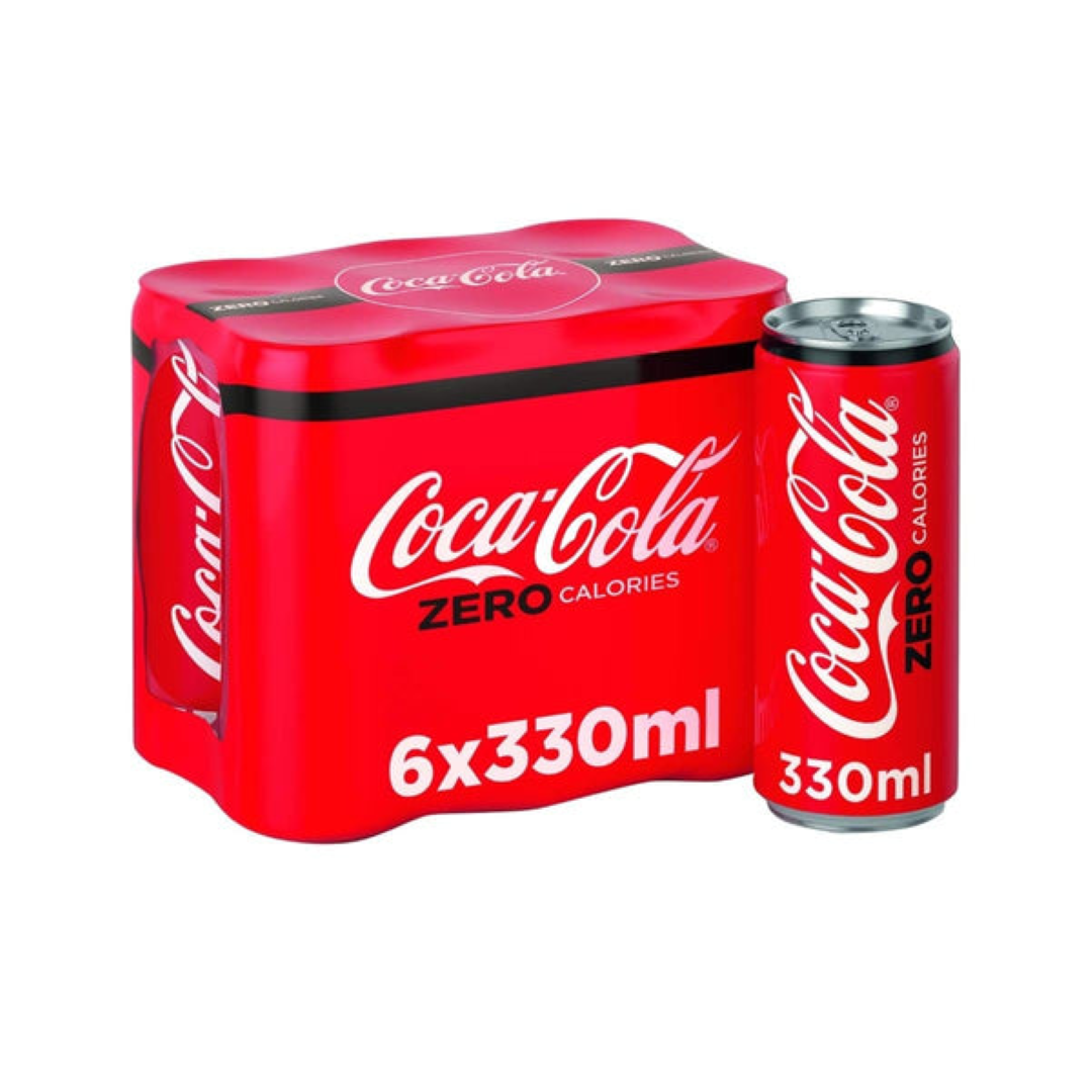 COCA COLA ZERO CAN 330ML 6PK